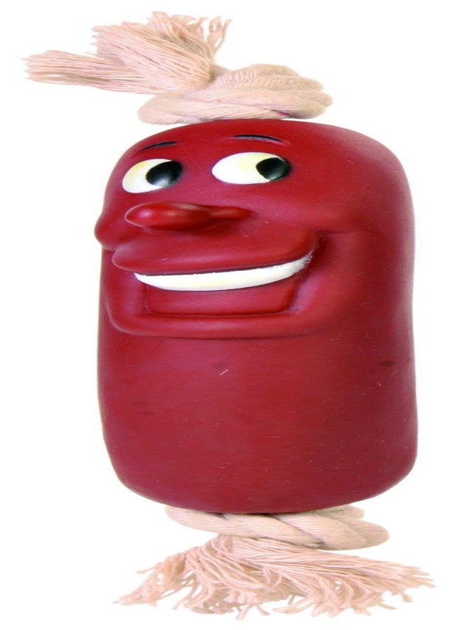 TRIXIE Sausages on a Rope, Vinyl, Soundless, Toys for Dog (Red, 11 cm) - Pack of 2